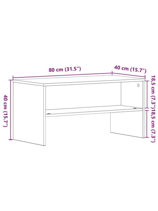 TELERIKAPP MUST TAMM 80X40X40 CM ENGINEERED WOOD