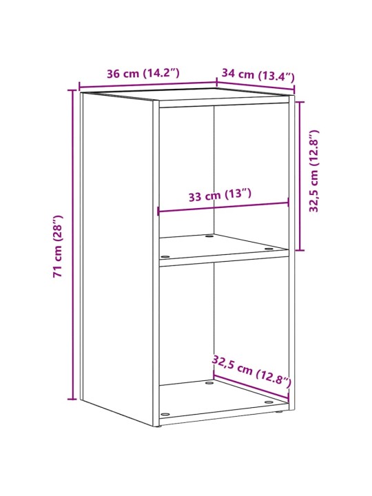 LP HOIUKAST MUST TAMM 71X34X36 CM ENGINEERED WOOD