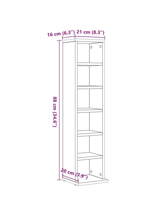 CD-KAPP MUST TAMM 21X20X88 CM ENGINEERED WOOD