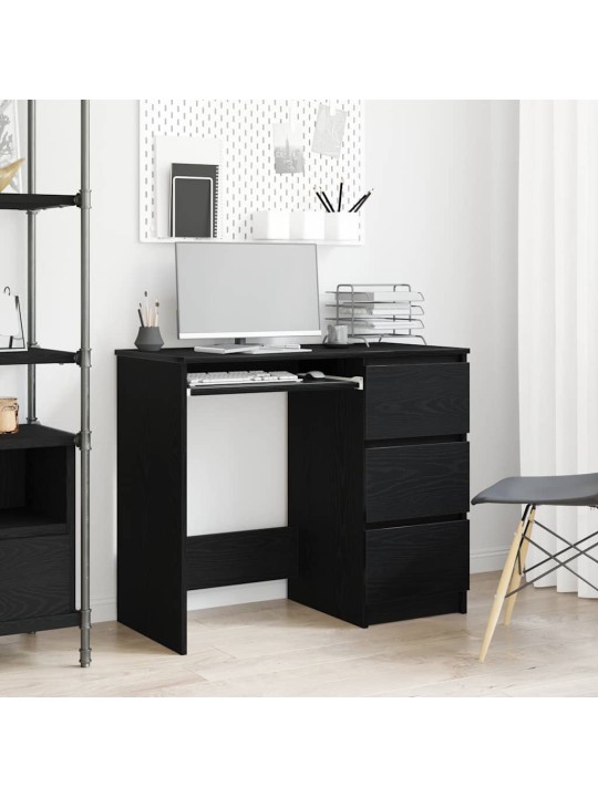 KIRJUTUSLAUD, MUST TAMM, 90 X 45 X 76 CM, PUITLAASTPLAAT