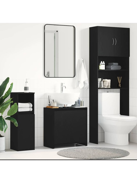 VANNITOA KAPP MUST TAMM 60X33X60 CM ENGINEERED WOOD