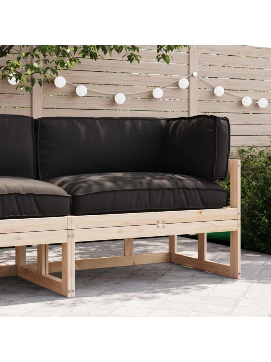 Pallet padjakomplekt 3 tk must 120 x 80 x 12 cm oxfordi kangas