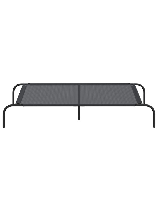 KÕRGENDATUD KOERAVOODI MUST 130X80X20 CM TEKSTIILIST TERASEST