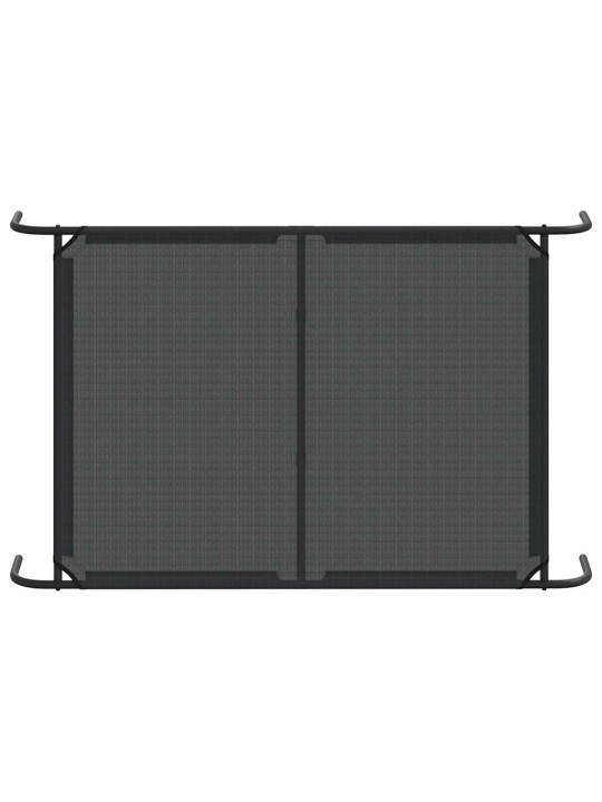 KÕRGENDATUD KOERAVOODI MUST 130X80X20 CM TEKSTIILIST TERASEST