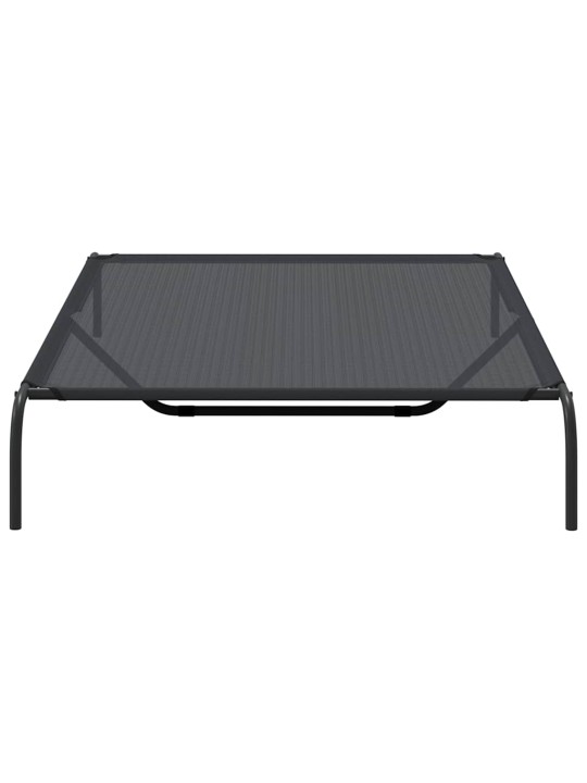 KÕRGENDATUD KOERAVOODI MUST 150X90X20 CM TEKSTIILIST TERASEST