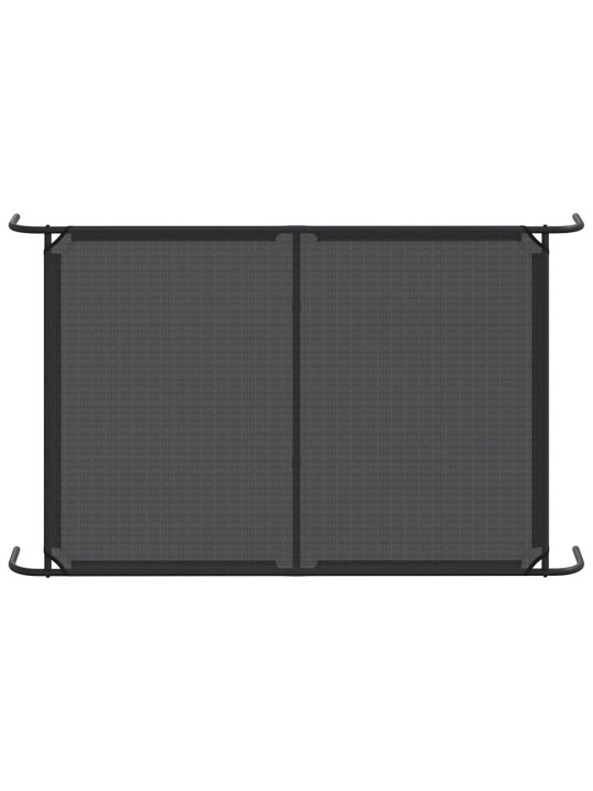 KÕRGENDATUD KOERAVOODI MUST 150X90X20 CM TEKSTIILIST TERASEST