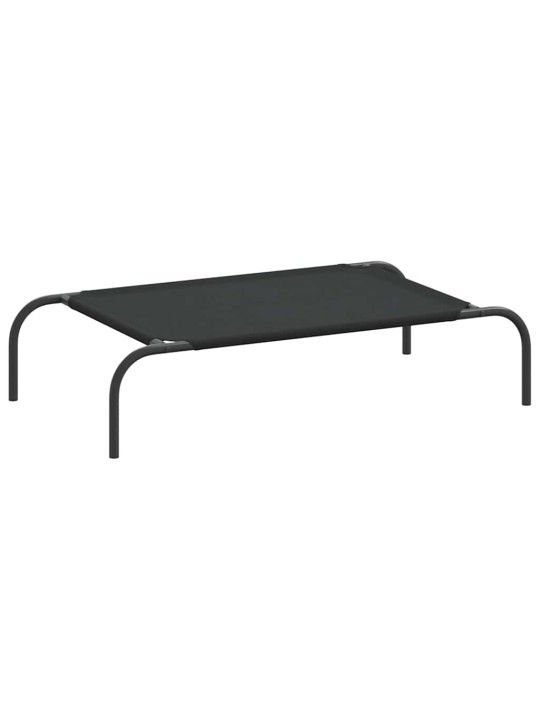 KÕRGENDATUD KOERAVOODI MUST 90X50X20 CM OXFORDI KANGAS JA TERAS