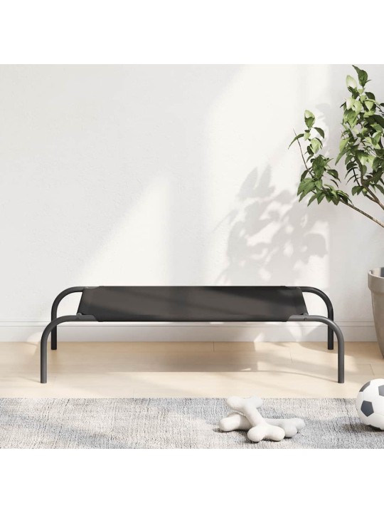 KÕRGENDATUD KOERAVOODI MUST 90X50X20 CM OXFORDI KANGAS JA TERAS