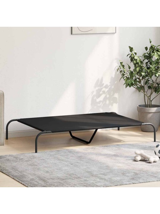 KÕRGENDATUD KOERAVOODI MUST 130X80X20 CM OXFORDI KANGAS TERAS