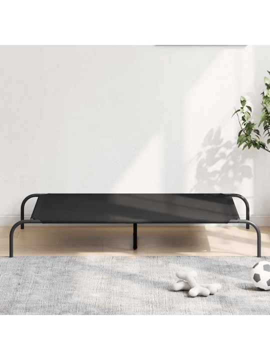 KÕRGENDATUD KOERAVOODI MUST 130X80X20 CM OXFORDI KANGAS TERAS