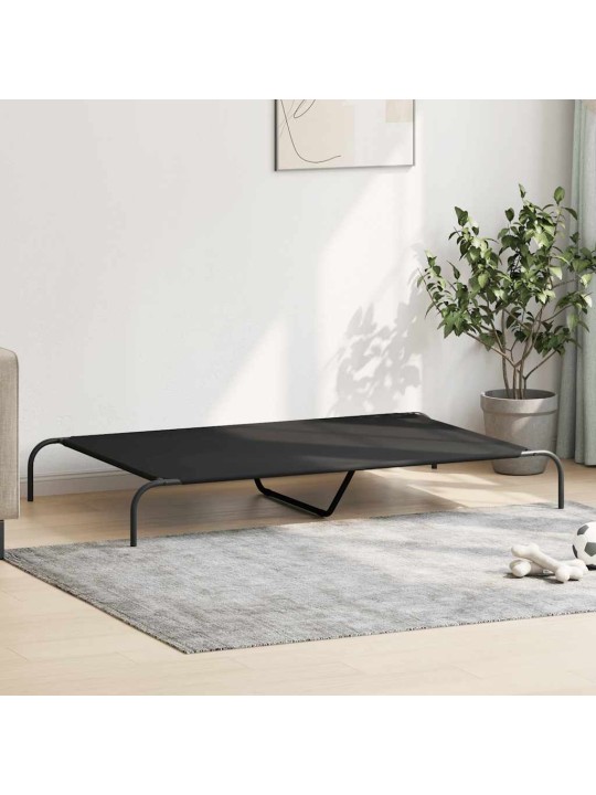KÕRGENDATUD KOERAVOODI MUST 150X90X20 CM OXFORDI KANGAS TERAS