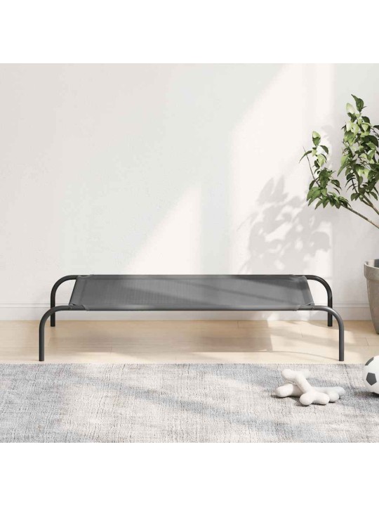 KÕRGENDATUD KOERAVOODI HALL 110X65X20 CM TEKSTIILIST TERASEST