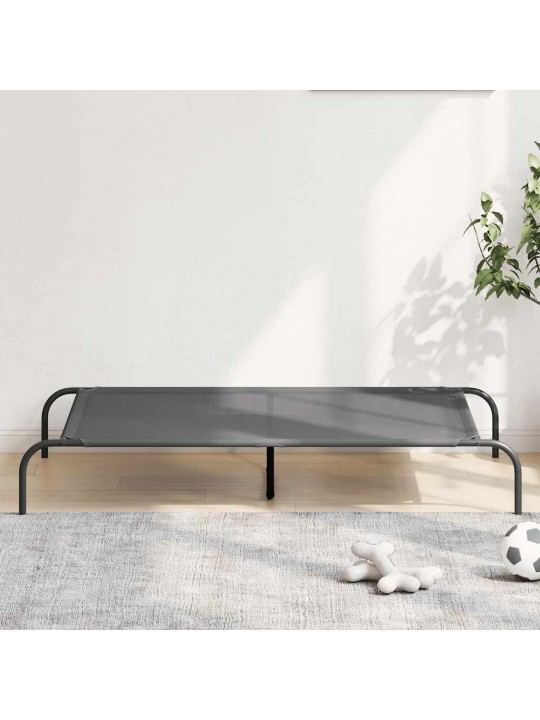 KÕRGENDATUD KOERAVOODI HALL 130X80X20 CM TEKSTIILIST TERASEST