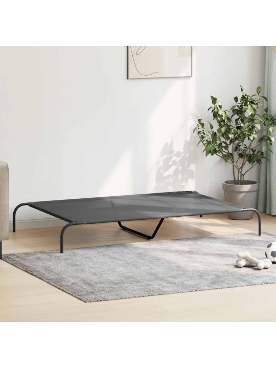 KÕRGENDATUD KOERAVOODI HALL 150X90X20 CM TEKSTIILIST TERASEST