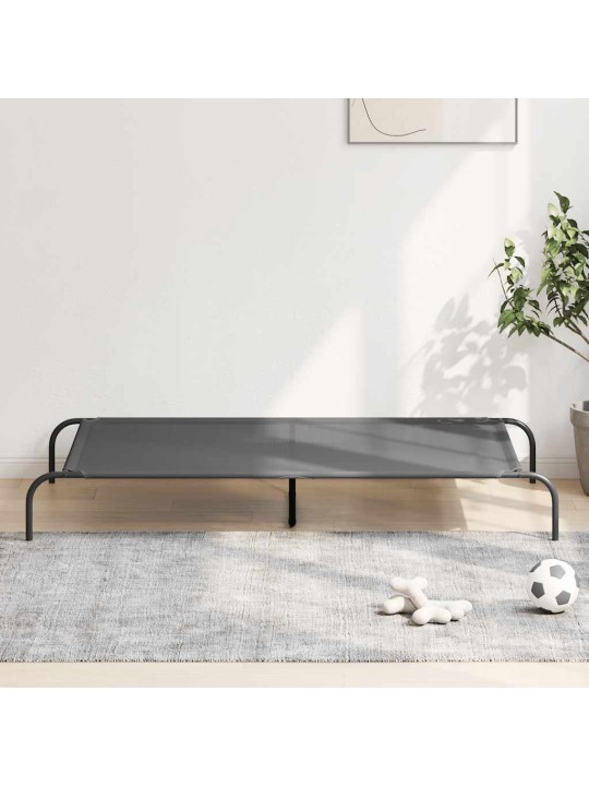 KÕRGENDATUD KOERAVOODI HALL 150X90X20 CM TEKSTIILIST TERASEST