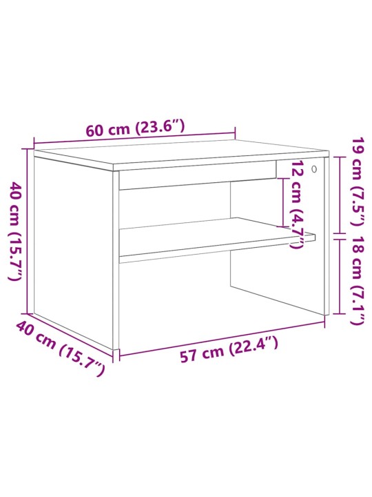 TELERIKAPP BETOONHALL 60X40X40 CM ENGINEERED WOOD