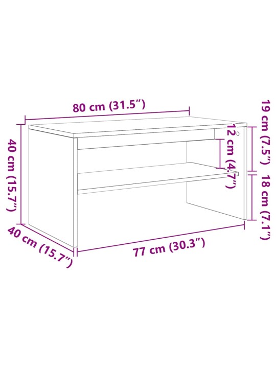 TELERIKAPP, VALGE, 80 X 40 X 40 CM, PUITLAASTPLAAT