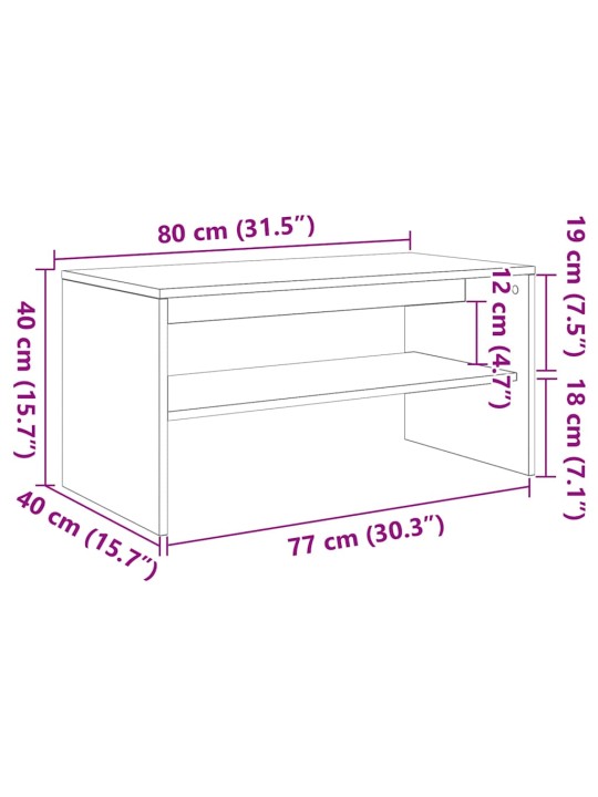 TELERIKAPP OLD WOOD 80X40X40 CM ENGINEERED WOOD