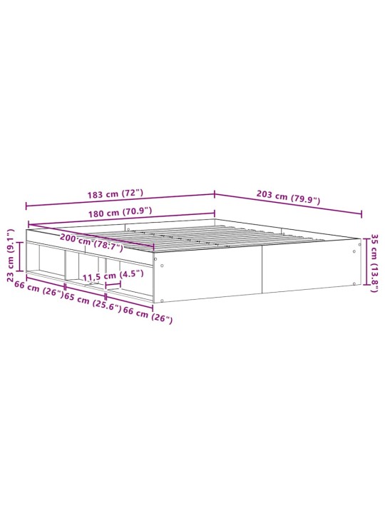 VOODIRAAM ILMA MADRATSITA MUST TAMM 150X200 CM TEHISPUIT