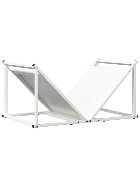 KÜTTEPUUDE REST, VALGE, 70X43X34,5 CM, KÜLMVALTSITUD TERAS