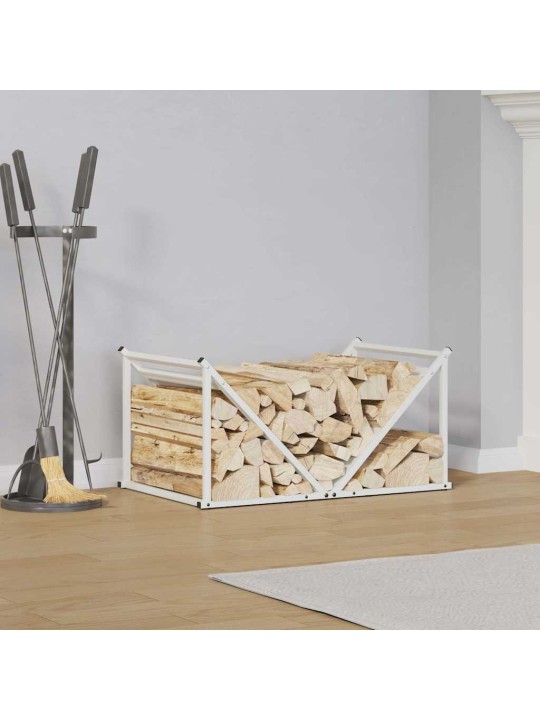 KÜTTEPUUDE REST, VALGE, 70X43X34,5 CM, KÜLMVALTSITUD TERAS