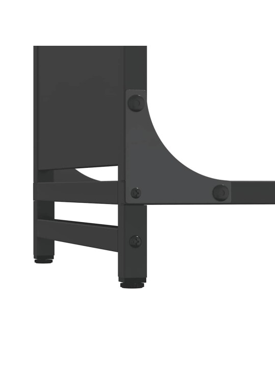 KÜTTEPUUDE REST, MUST, 90X28X65 CM, KÜLMVALTSITUD TERAS