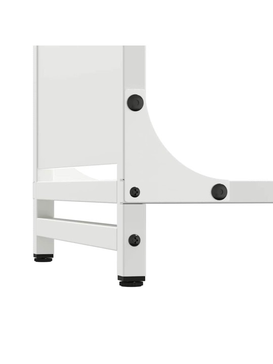 KÜTTEPUUDE REST, VALGE, 90X28X65 CM, KÜLMVALTSITUD TERAS