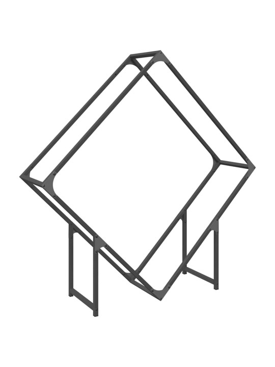 KÜTTEPUUREST MUST 100X25X100 CM KÜLMVALTSITUD TERAS