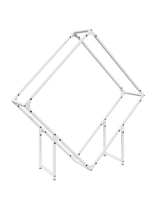 KÜTTEPUUREST VALGE 100X25X100 CM KÜLMVALTSITUD TERAS