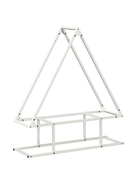 KÜTTEPUUREST VALGE 80X25X90 CM KÜLMVALTSITUD TERAS