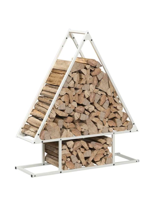 KÜTTEPUUREST VALGE 80X25X90 CM KÜLMVALTSITUD TERAS