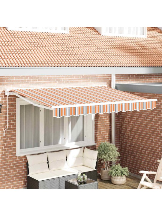 Sissetõmmatav varikatus mitmevärviline triip 250x200 cm