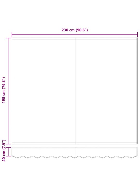 Sissetõmmatav varikatus mitmevärviline triip 250x200 cm