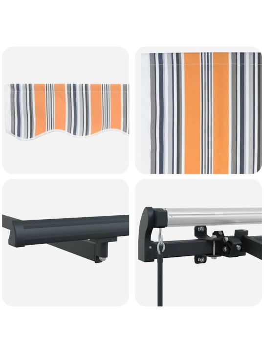 Sissetõmmatav varikatus mitmevärviline 250 x 200 cm
