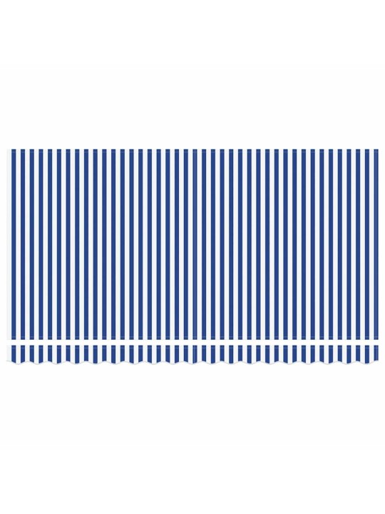 Sissetõmmatav varikatus sinine, valge 350 x 200 cm