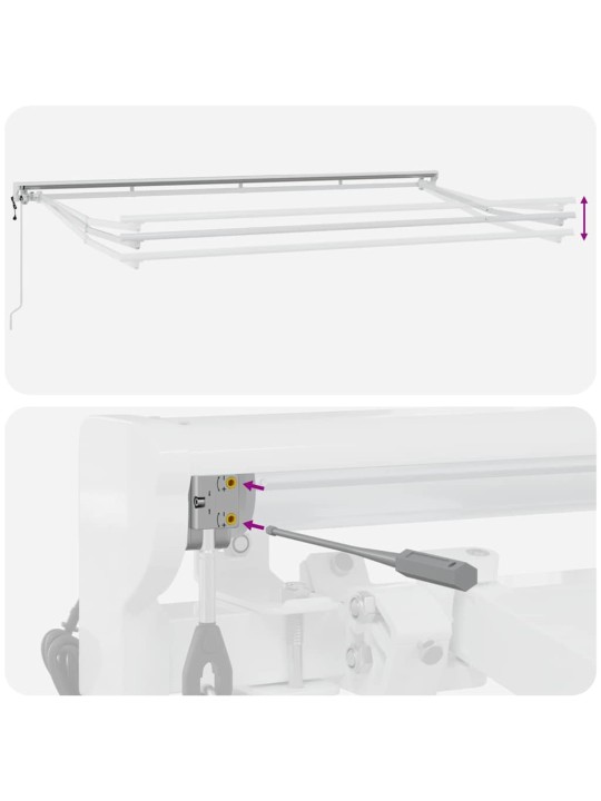 Sissetõmmatav varikatus mitmevärviline triip 350x200 cm