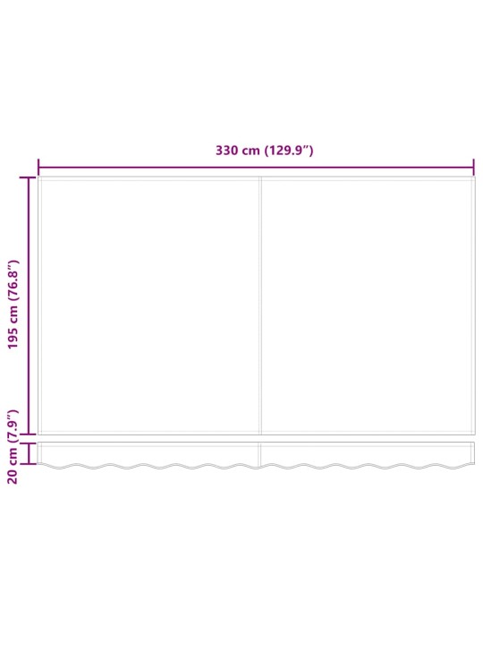 Sissetõmmatav varikatus veinipunane 350x200 cm kangas