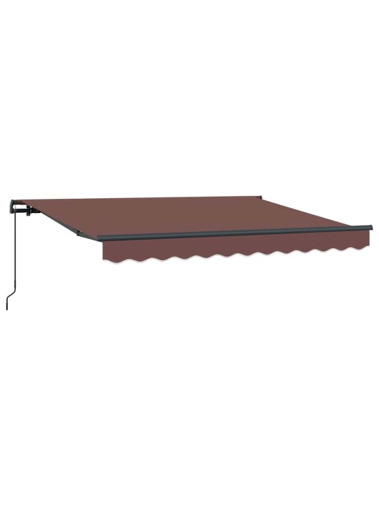 Sissetõmmatav varikatus pruun 350 x 200 cm