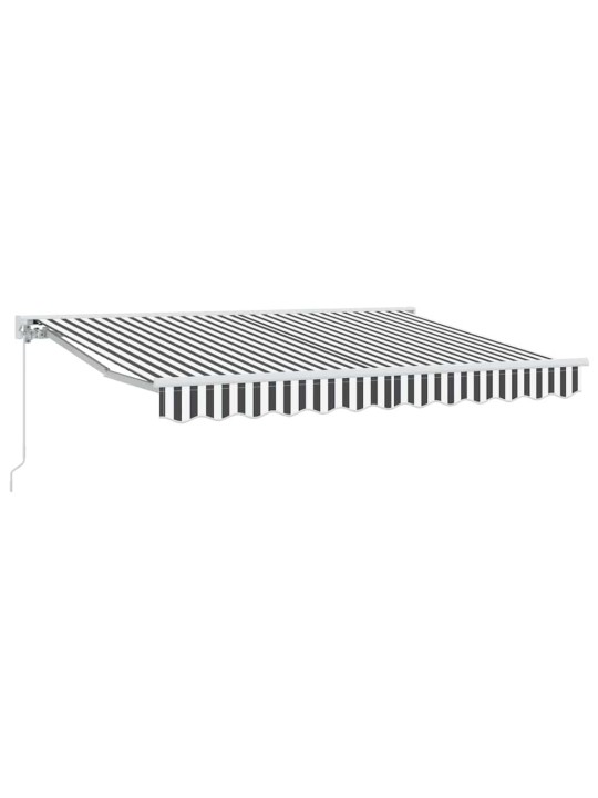 Sissetõmmatav varikatus anthracite ja valge 350x200 cm kangas
