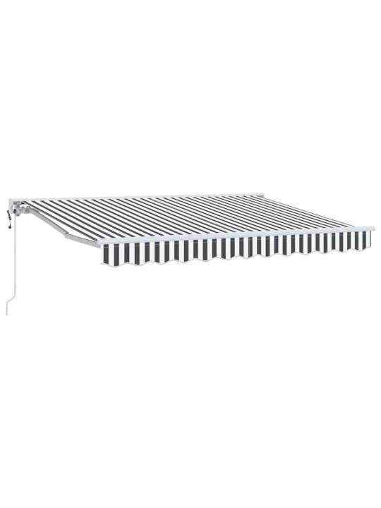 Sissetõmmatav varikatus anthracite ja valge 350x200 cm kangas