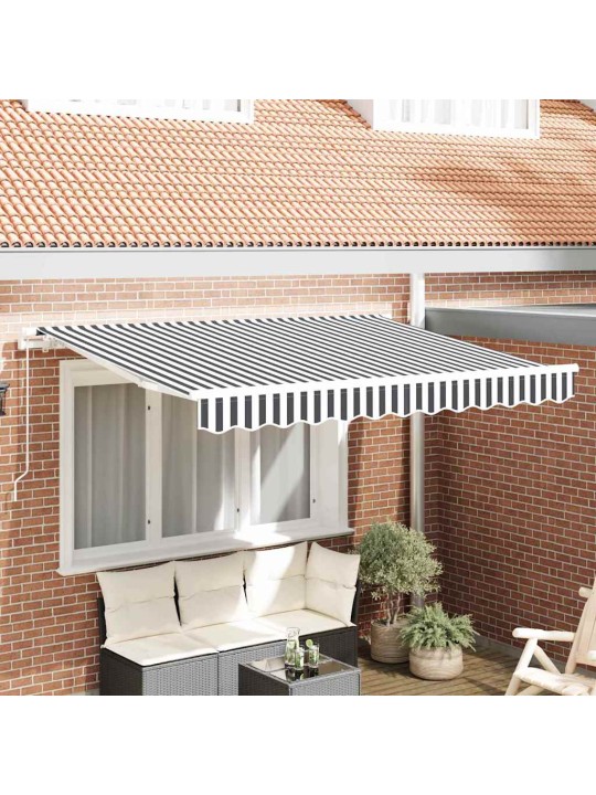 Sissetõmmatav varikatus anthracite, valge 350 x 200 cm