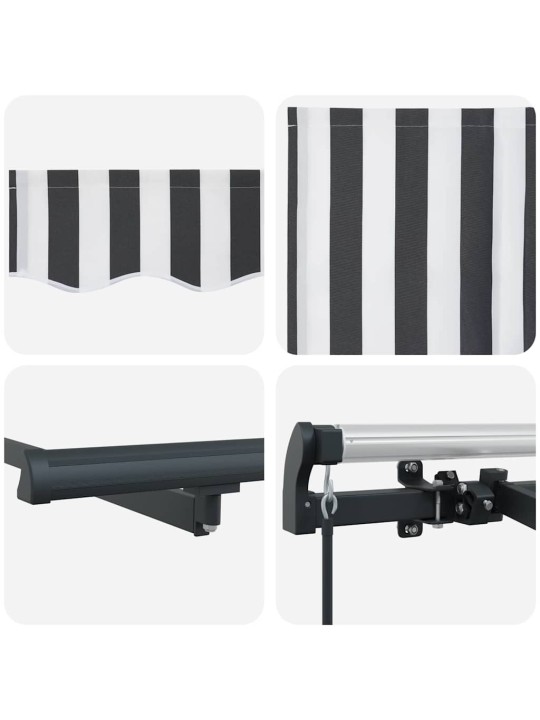 Sissetõmmatav varikatus anthracite, valge 350 x 200 cm