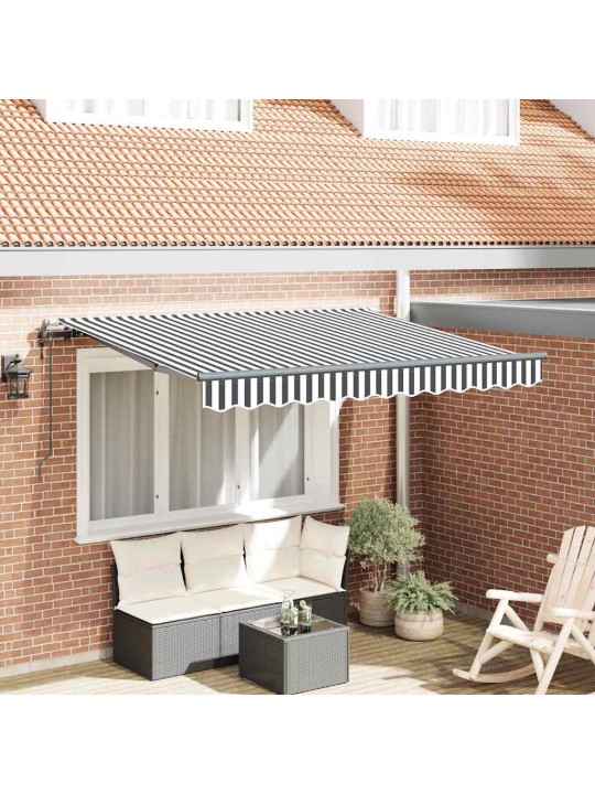 Sissetõmmatav varikatus anthracite, valge 350 x 200 cm