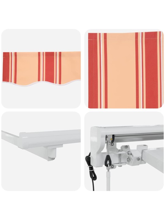 Sissetõmmatav varikatus mitmevärviline triip 350x200 cm