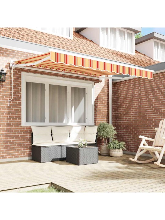 Sissetõmmatav varikatus mitmevärviline triip 350x200 cm