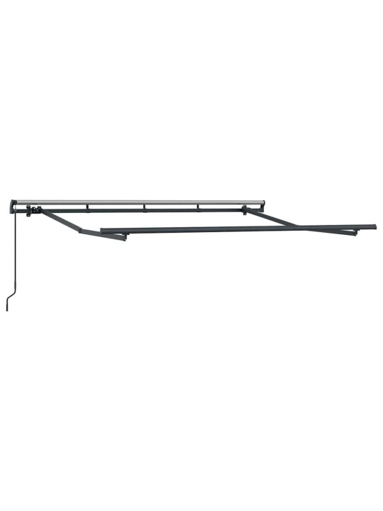 Sissetõmmatav varikatus punane, valge 350 x 200 cm