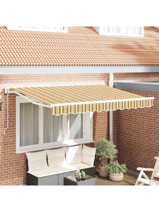 Sissetõmmatav varikatus mitmevärviline triip 350x200 cm