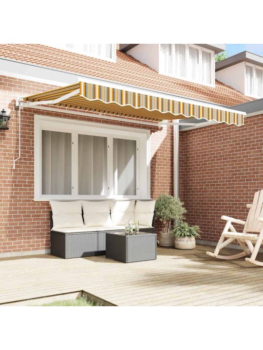 Sissetõmmatav varikatus mitmevärviline triip 350x200 cm