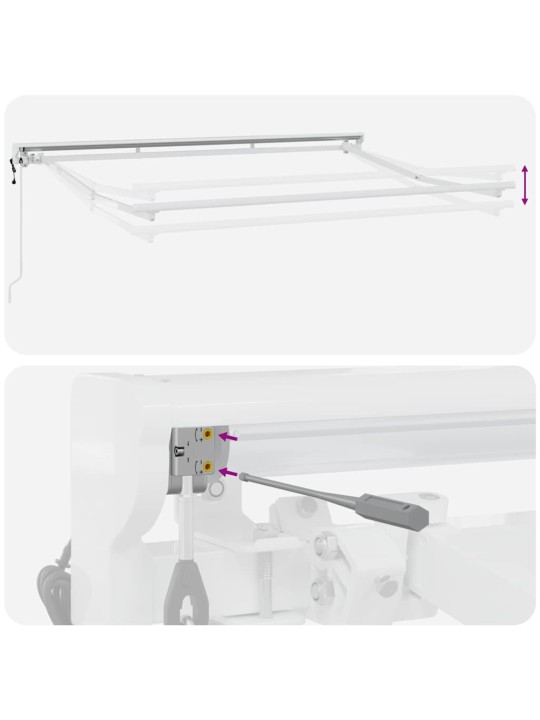 Sissetõmmatav varikatus mitmevärviline triip 350x200 cm