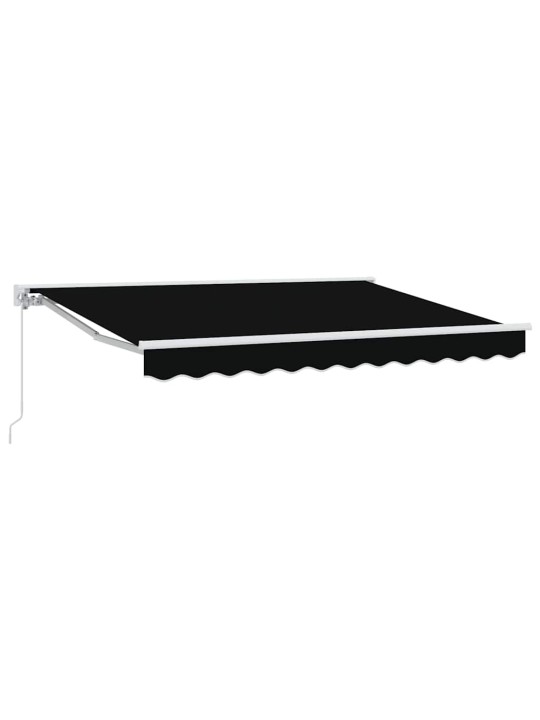 Sissetõmmatav varikatus must 350x200 cm kangas